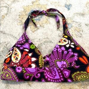 ⭐️Victoria’s Secret,Bikini Top, Like New, Brilliant Print w/Halter Top Design, S